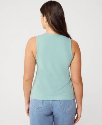Women's Drapey Rib Fitted Tank Top