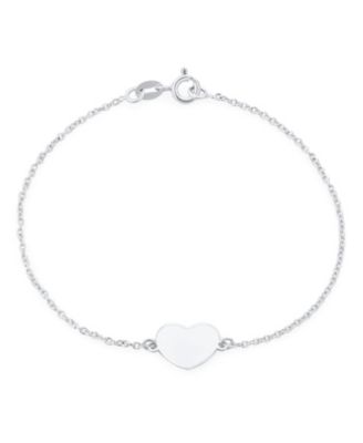 Dainty Charm Bracelet Pet Lovers with Heart and Paw Print Sterling