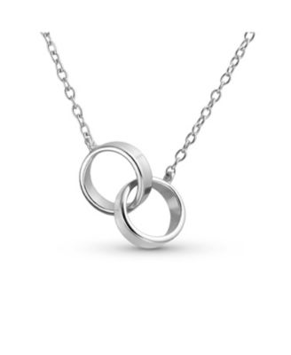 BFF Eternal Friendship Pendant Necklace with Double Infinity Interlocking Circles