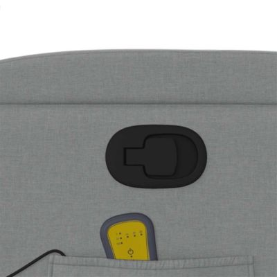 Massage Recliner Chair Light Gray Fabric