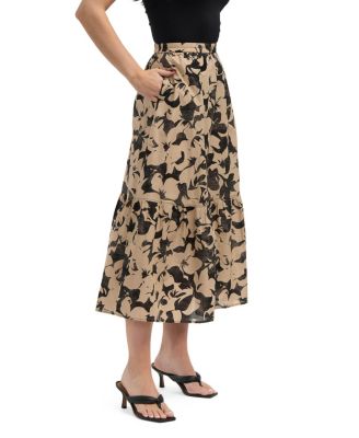 Women s Tiered Flowy Midi Skirt