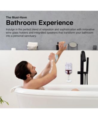 Waterproof Bath Wine Glass Holder Bluetooth Speaker