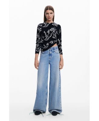 Women's Fine Lettering Sweater