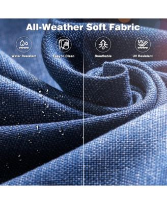 Outdoor Furniture Patio Furniture Conversation Set 5 Pieces All Weather Wicker High Back Couch with Ottomans