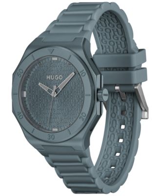 Men's Grail Light Quartz Blue Silicone Watch, 42mm