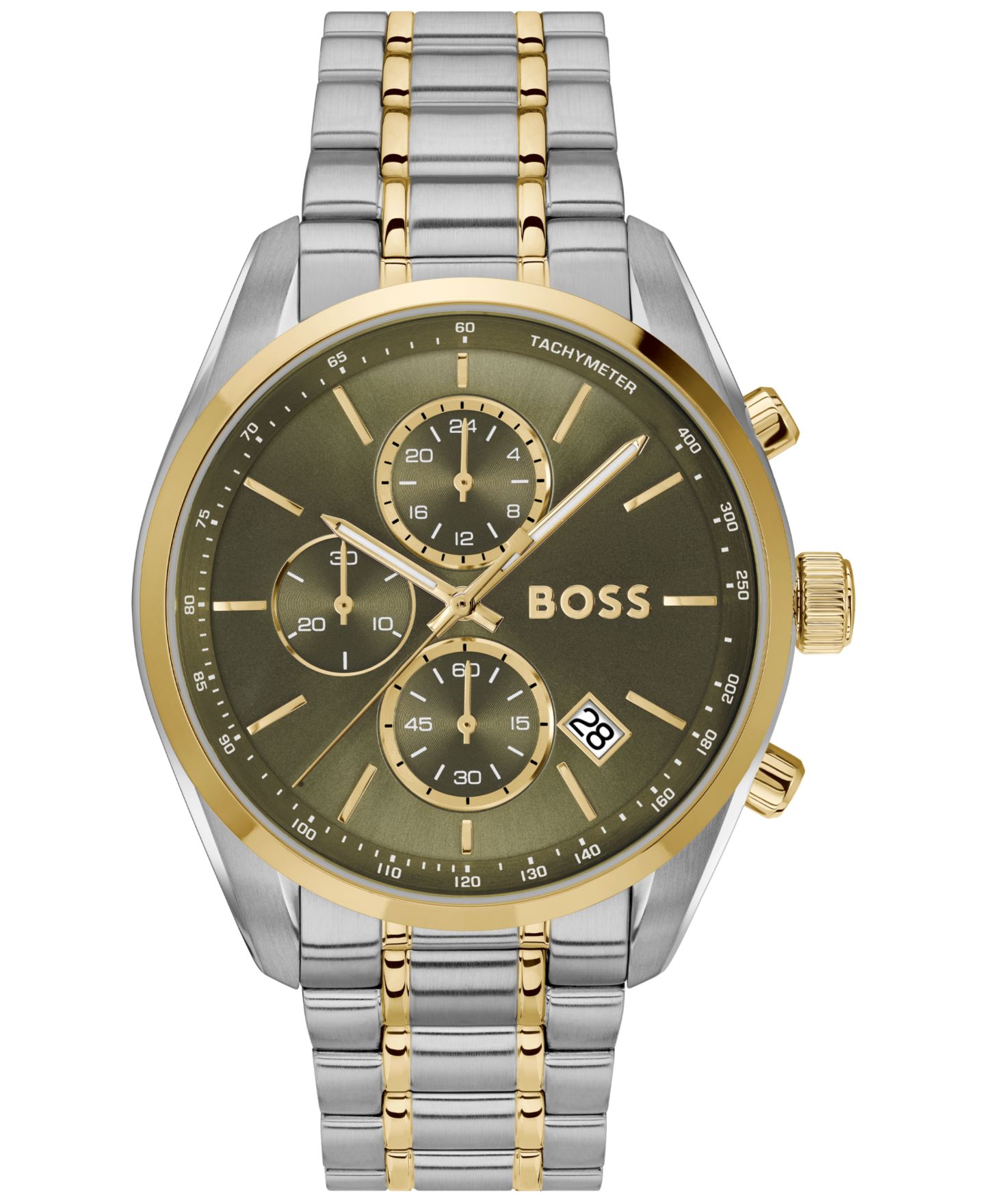 Мужские часы Hugo Boss Grand Prix 44 Quartz Chronograph Two-Tone Stainless-Steel Watch, 44.50mm — фото 1