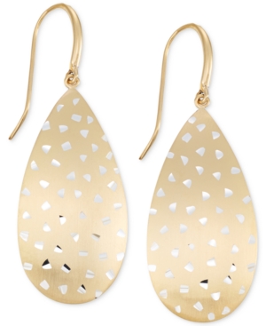 image of Simone I Smith Brushed Confetti Drop Earrings in 18k Gold over Sterling Silver