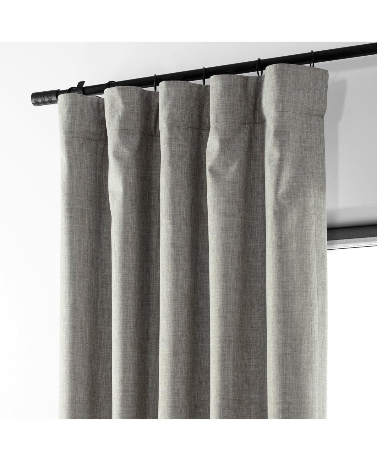 Half Price Drapes Dark Greige Performance Linen Hotel Blackout Curtain In Beige,tan