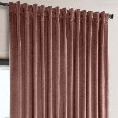 Extra Wide Heritage Plush Velvet Room Darkening Curtain