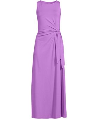 Women's Cotton Modal Sleeveless Tie Waist Maxi Dress