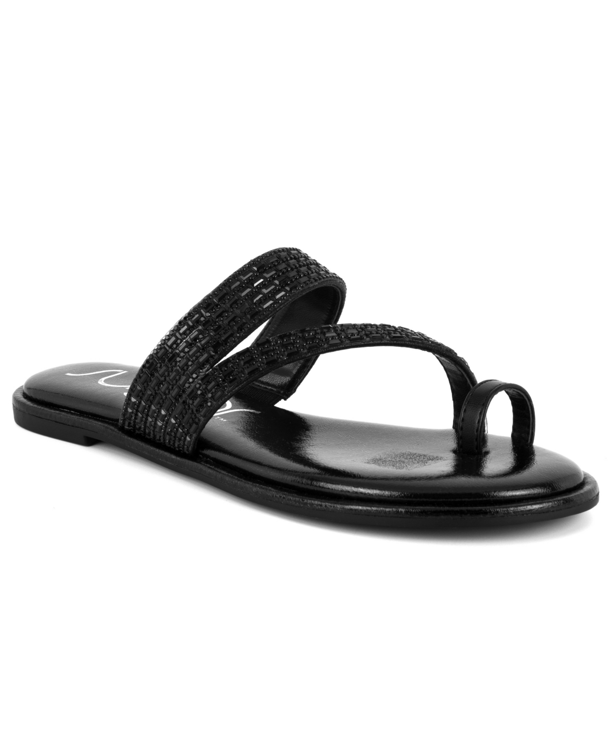 Sugar Women's Pacifico Toe Ring Flat Sandals In Black