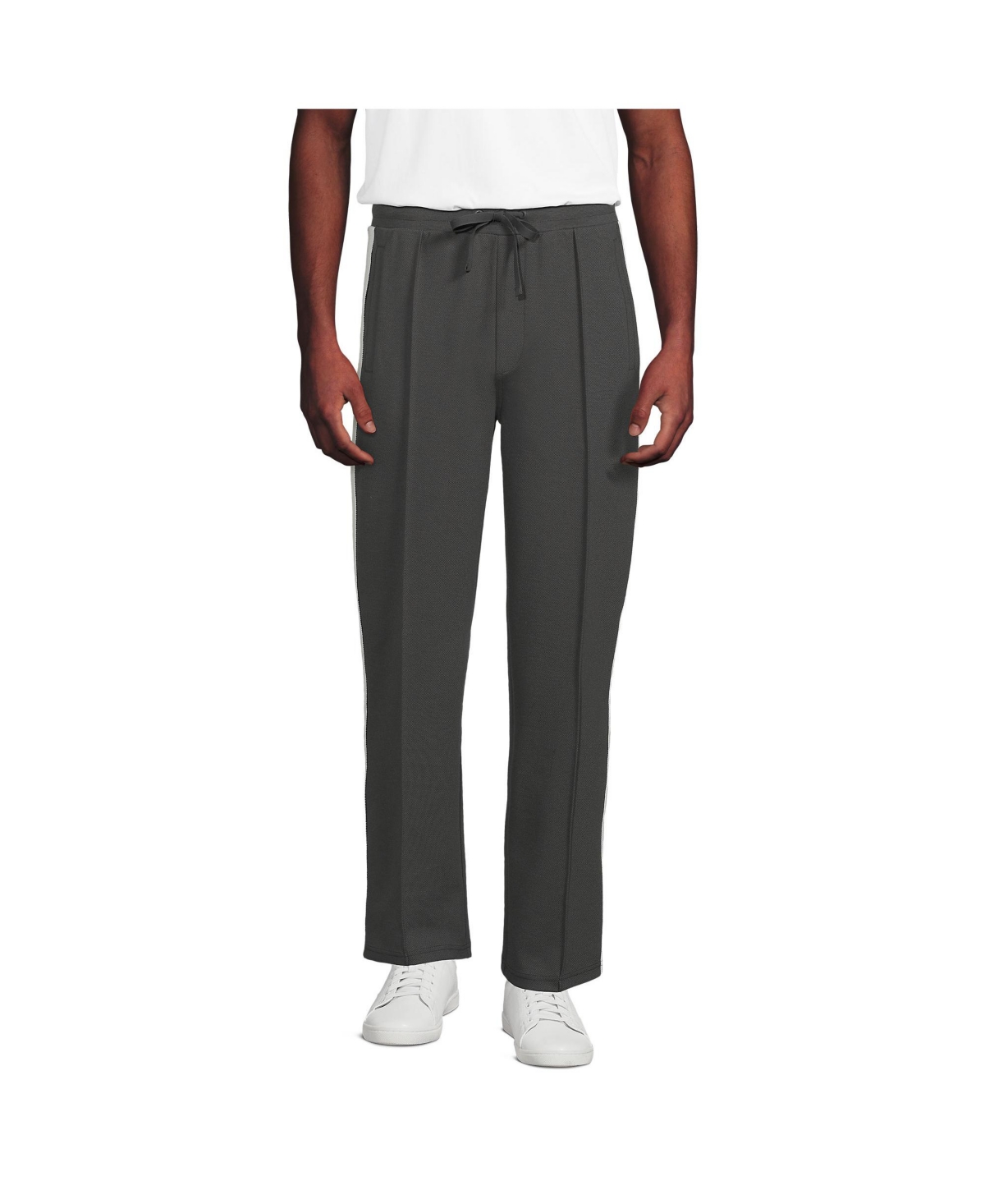 Men's Knit Twill Track Wide Leg Pant - Inkwell gray
