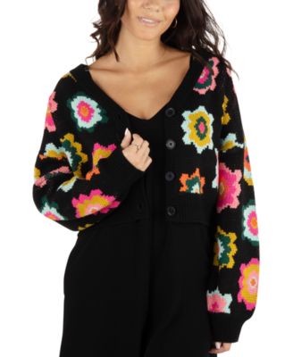 Hurley - Juniors' Daisy Button-Front Cardigan Sweater