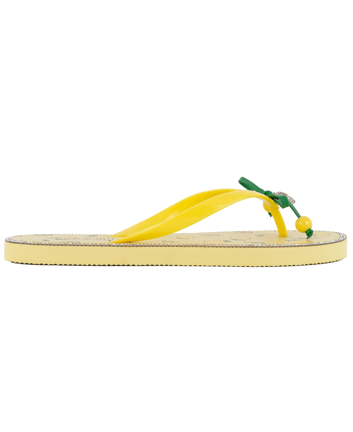 Juicy Couture Women's Slurpy Fruity Flip Flops In Yellow,lemons