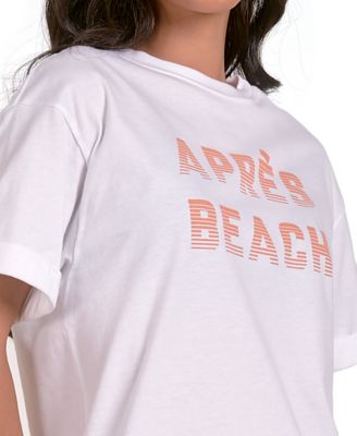 Women's Cotton Apr&egrave;s Beach Crewneck Tee