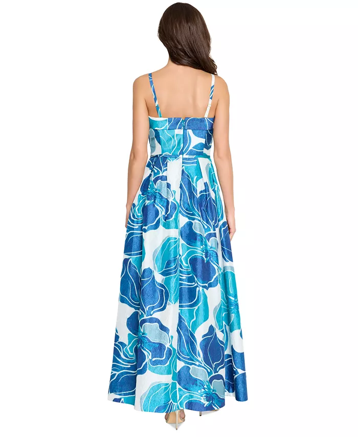 Tahari Women's Floral-Print Square-Neck Gown - thumbnail 4