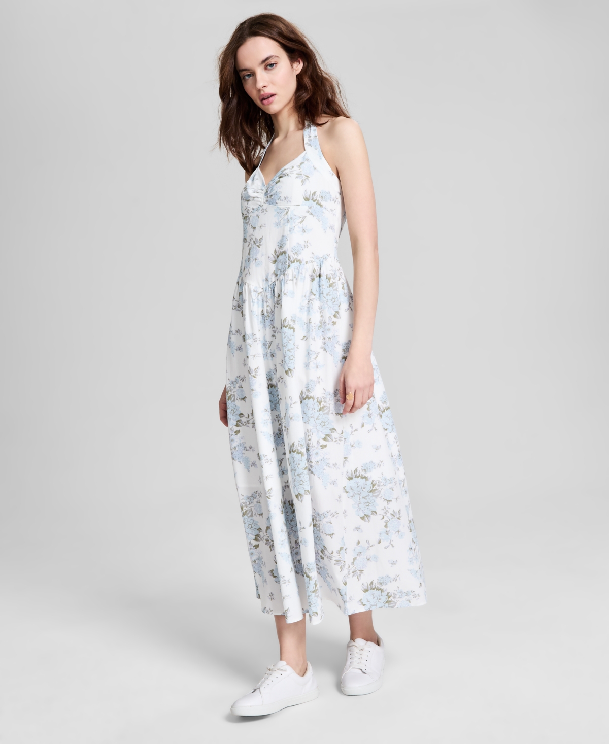 And Now This Women's Printed Halter Sweetheart-neck Dress, Exclusively At Macy's