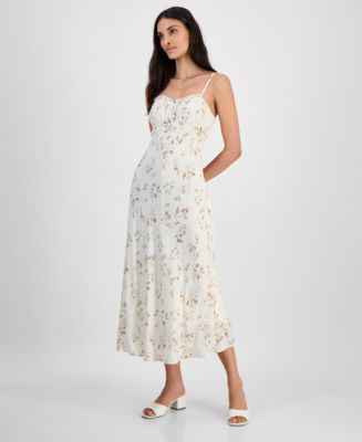 knee length dresses for ladies Sadie & Sage Happier Now Contrast Bubble Hem Midi Dress, Medium