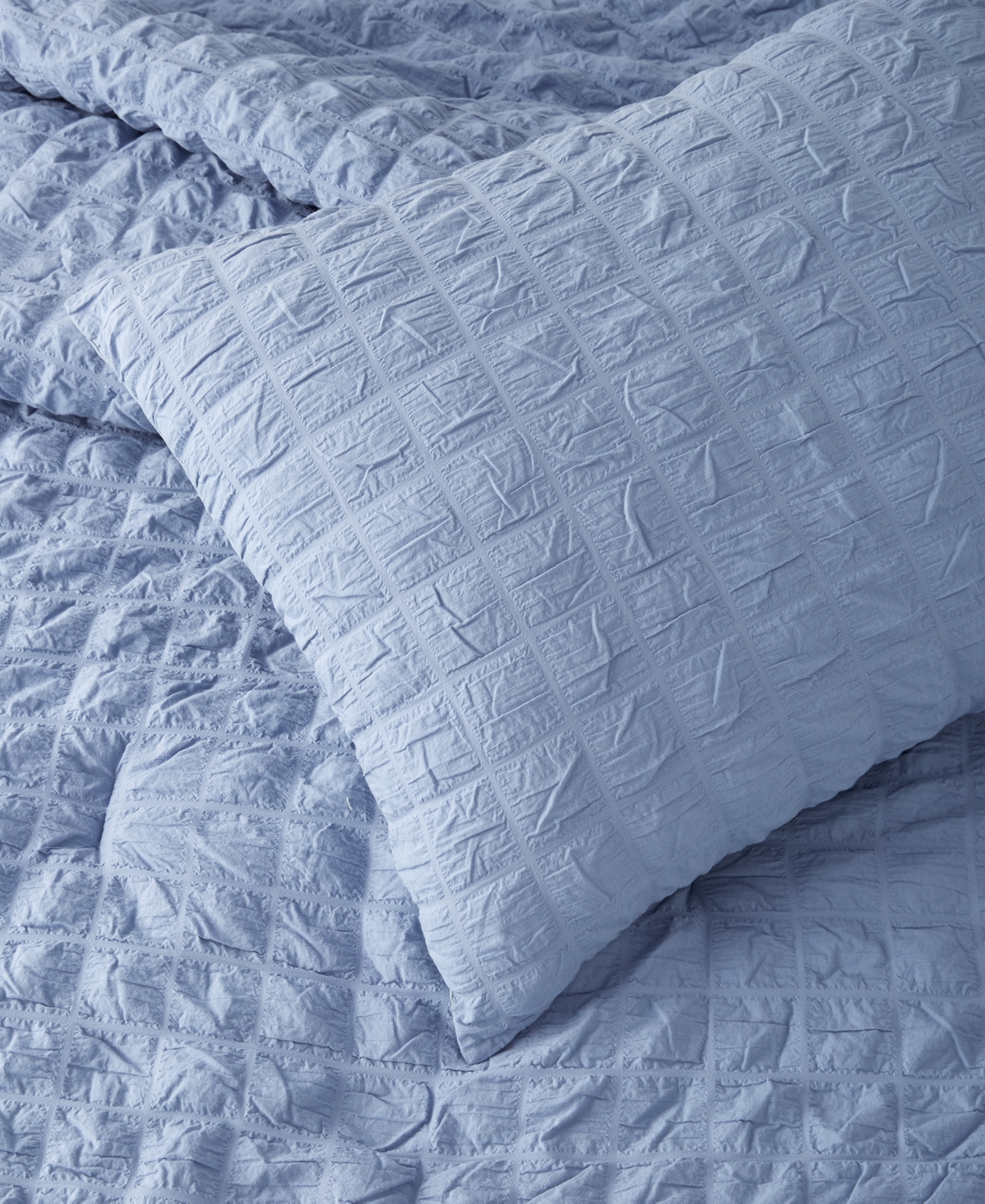 Arch Studio Seersucker 3-pc. Comforter Set, King, Exclusively At Macy's In Chambray Blue