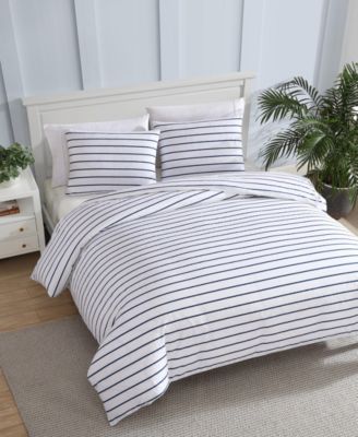 Brenton Stripe Percale 3-Pc. Duvet Cover Set, King
