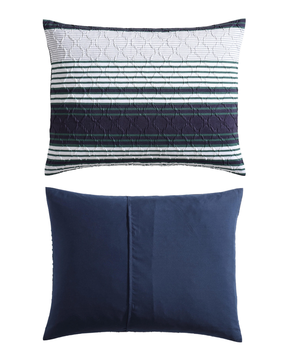 Nautica Lakefront Embossed Comforter Set In Navy,green