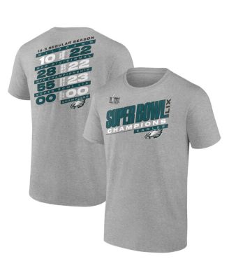 Fanatics - Men's  Heather Gray Philadelphia Eagles Super Bowl LIX Champions Counting Points Score T-Shirt