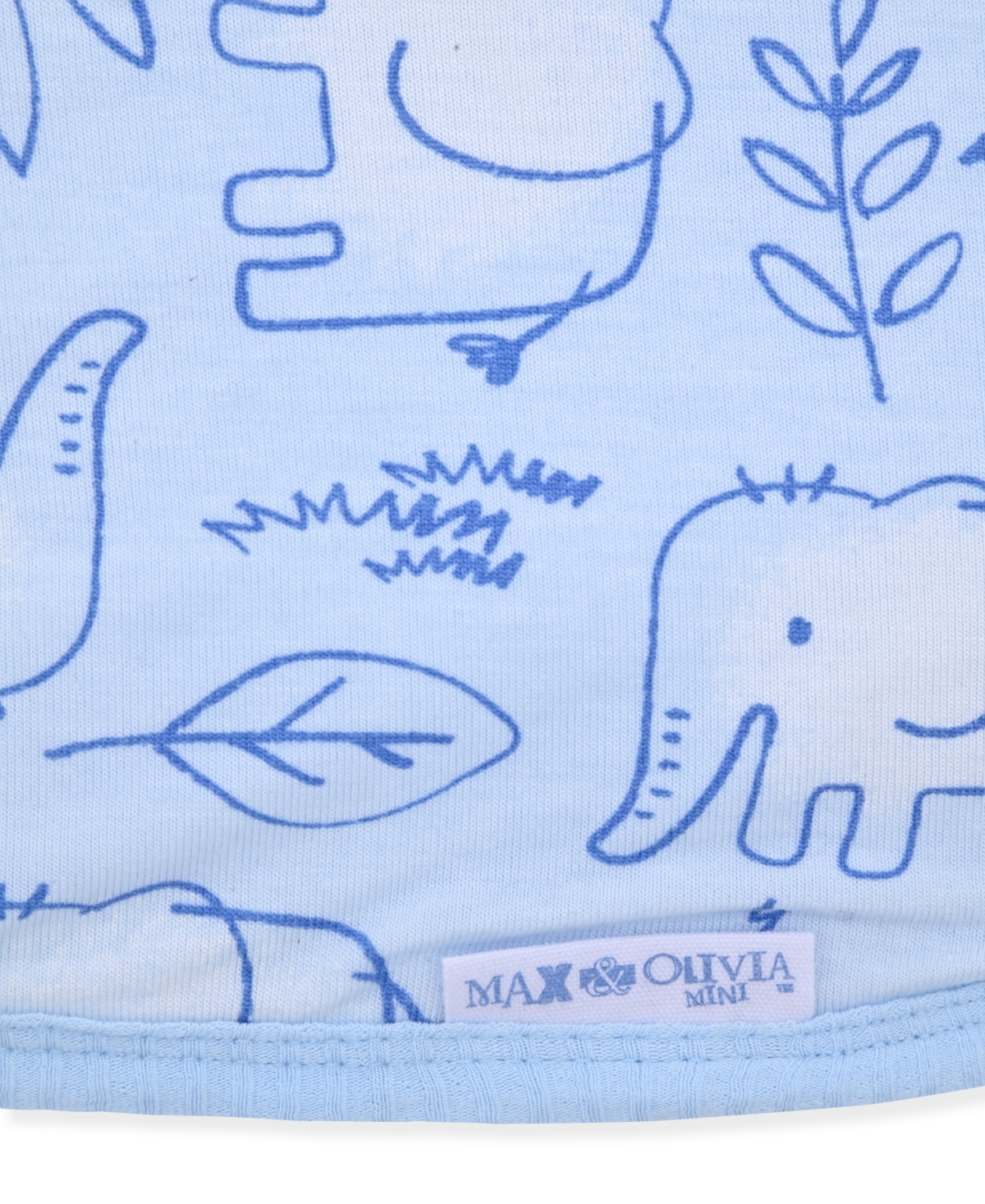 Max & Olivia Newborn Reversible Swaddle Blanket In Blue