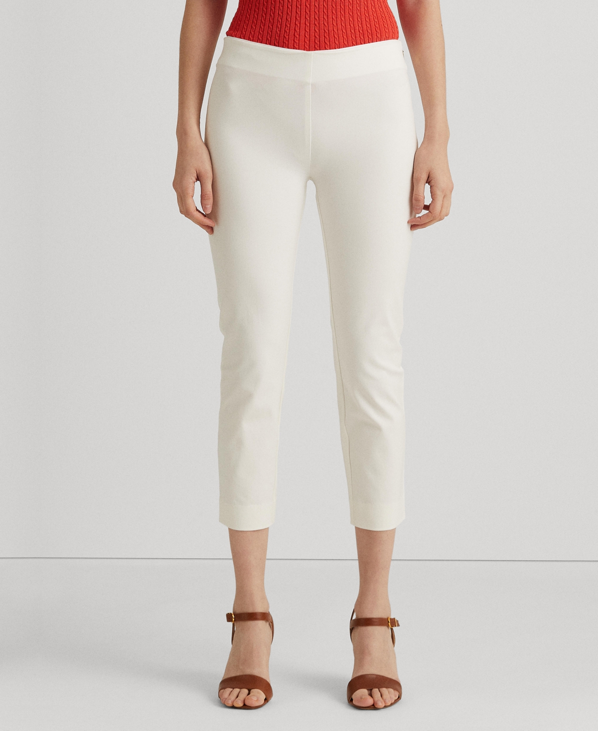 Cropped Skinny Pants - White