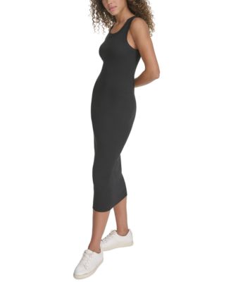 Starter - Women's Cotton-Blend Ribbed-Knit Tank Dress