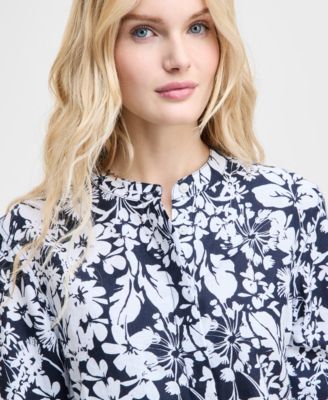 Women's Printed Long-Sleeve Tunic