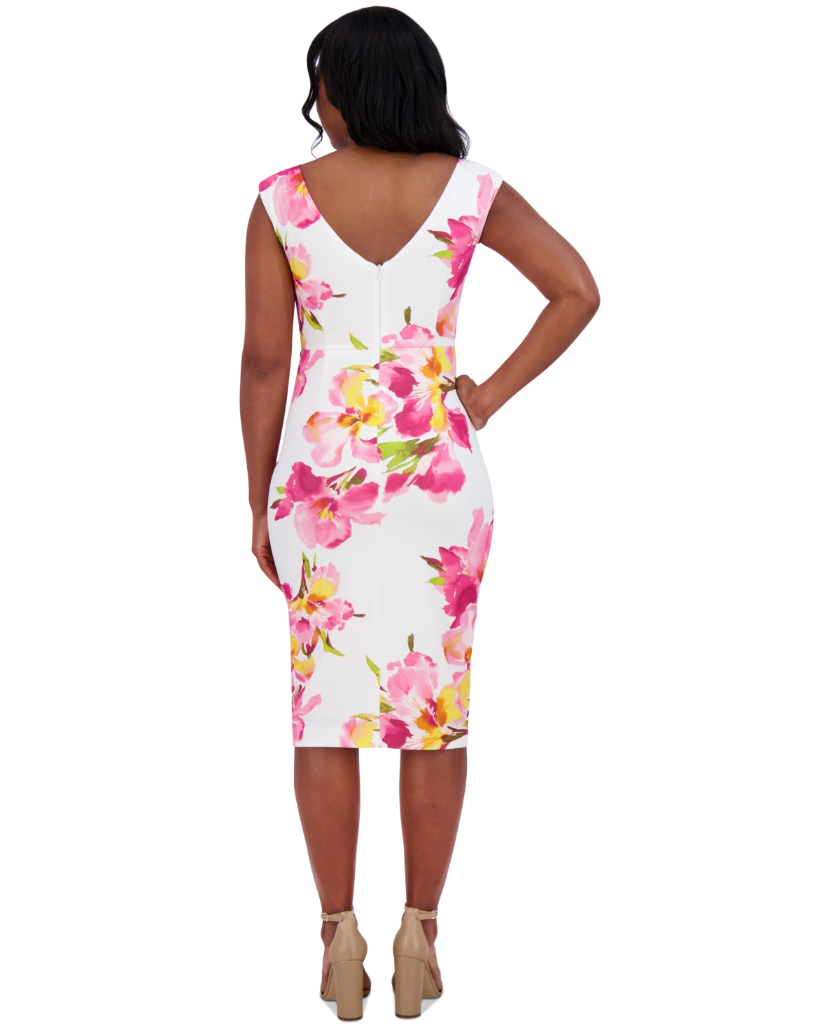 ELIZA J WOMEN'S BOAT-NECK SLEEVELESS SHEATH DRESS 