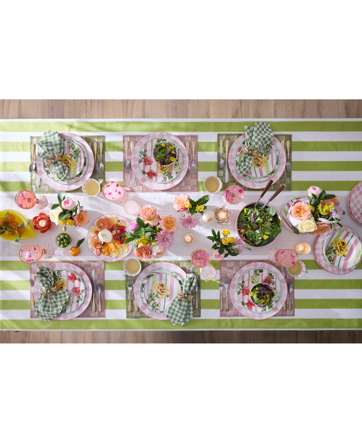 Mackenzie-childs Pink Check Serving Bowl, 112-oz.