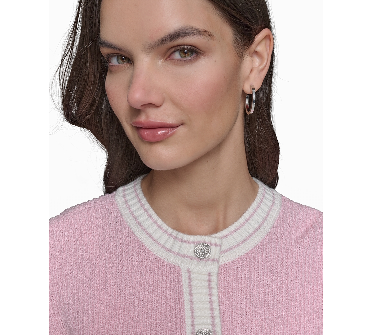 売れ筋商品|||カールラガーフェルド ニット&セーター アウター レディース Women's Marled Four-Pocket Cardigan Parfait Karl Lagerfeld Women's Marled Four-pocket Cardigan In