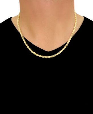 Forza Rope Chain 20" Necklace (4-1/10mm) in 14k Gold