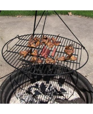 Outdoor Camping or Backyard Heavy-Duty Steel Round Fire Pit Cooking Rack Grill Grate - 40&amp;#x22;