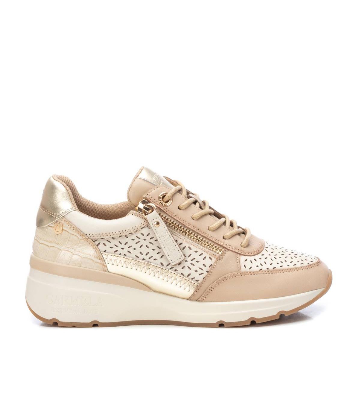 Carmela Collection Women's Leather Casual Sneakers By Xti - Aqua
