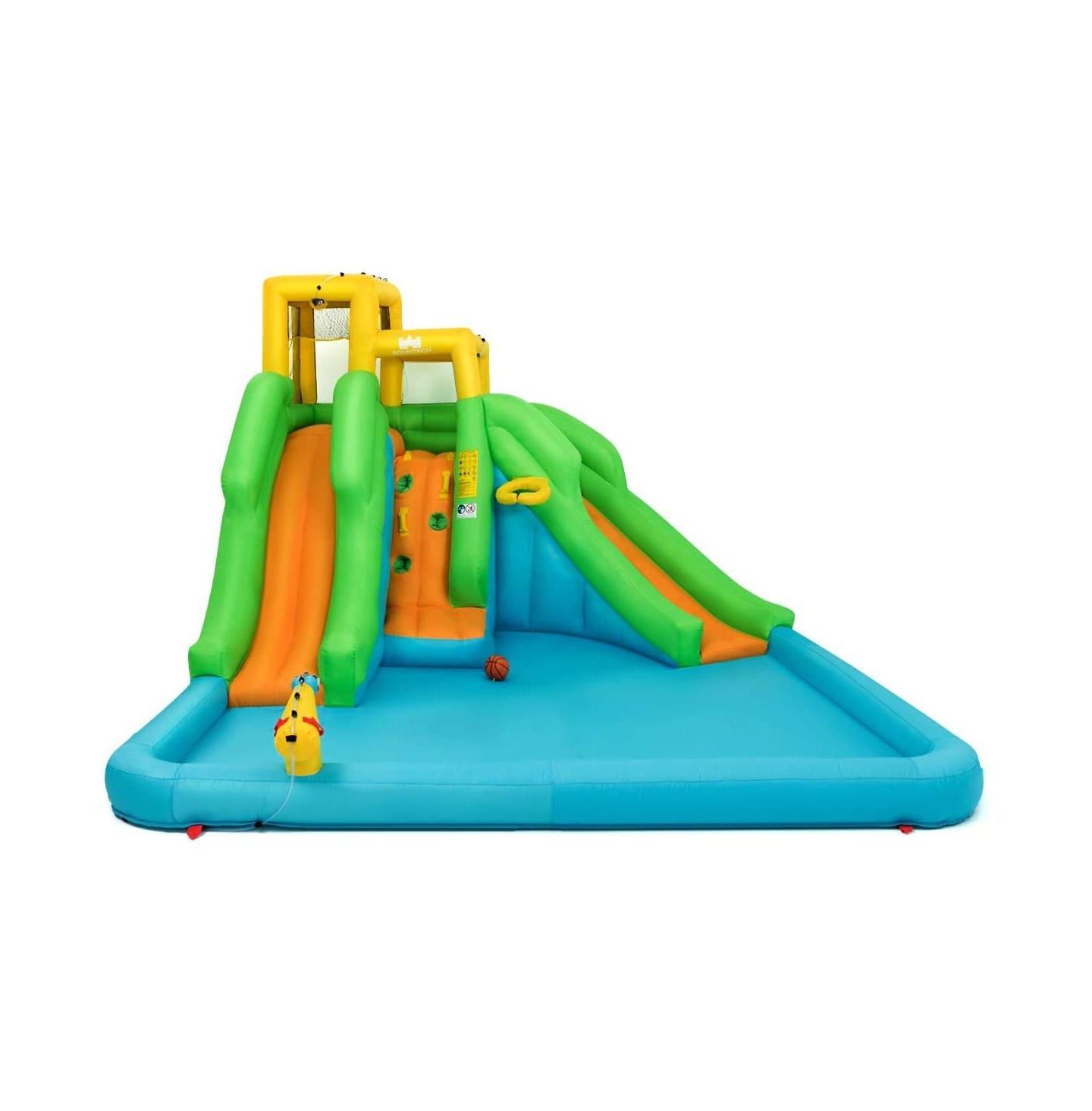 Детская игрушка Slickblue Inflatable Water Park Bounce House with Climbing Wall and Slide, For Up to 3 Players, Ages 3+, цвет: Разноцветный — фото 7