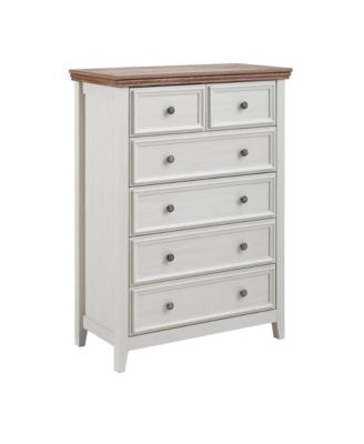 Modern 6-Drawer Dresser, Living Room Storage Cabinet, Farmhouse Organizer