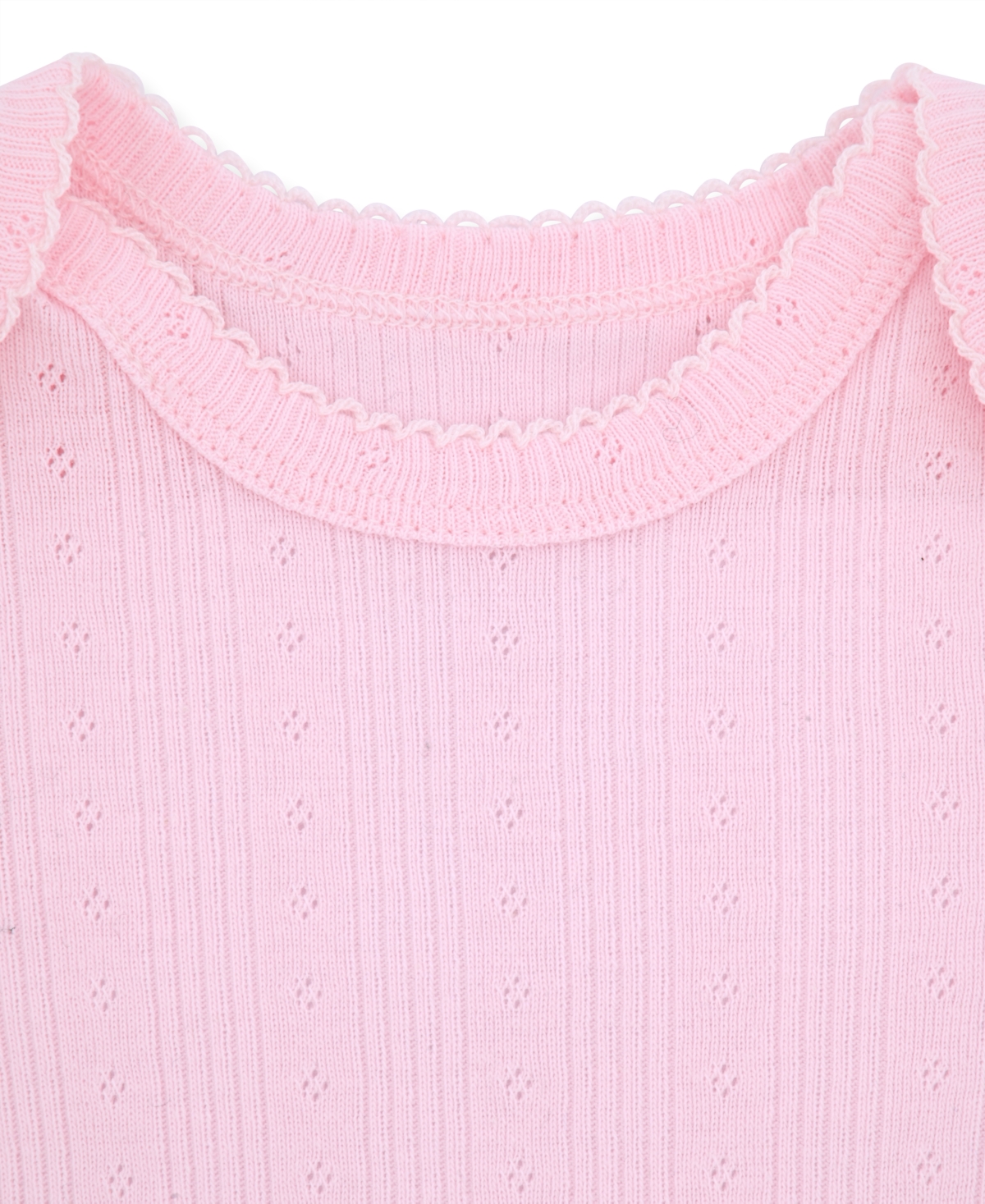 Max & Olivia Baby Girls 2-piece Pointelle Newborn Gown With Hat Set In Pink