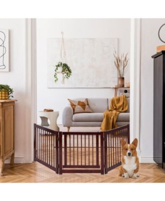 24 Inch Configurable Folding 3 Panel Wood Dog Fence