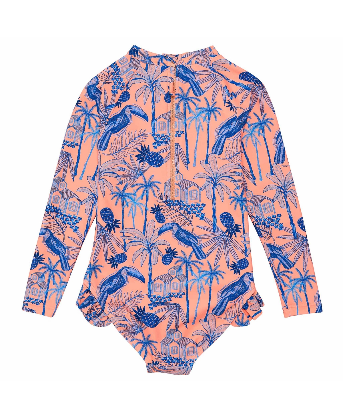 Tropicana Vacay Sustainable Leg Frill Surf Suit