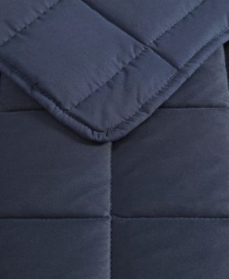 CLOSEOUT! Solid Brushed Micro Jersey 3-Pc. Quilt Set, King