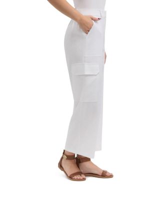 Women's Linen Cargo Wide Leg Pant