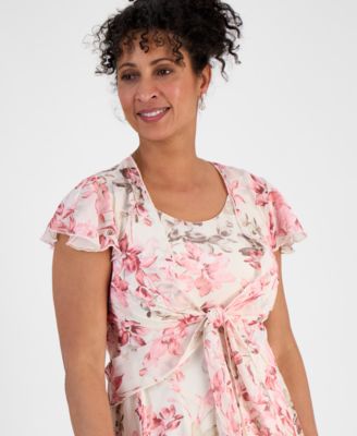 Women's 2-Pc. Floral-Print Jacket & Dress Set