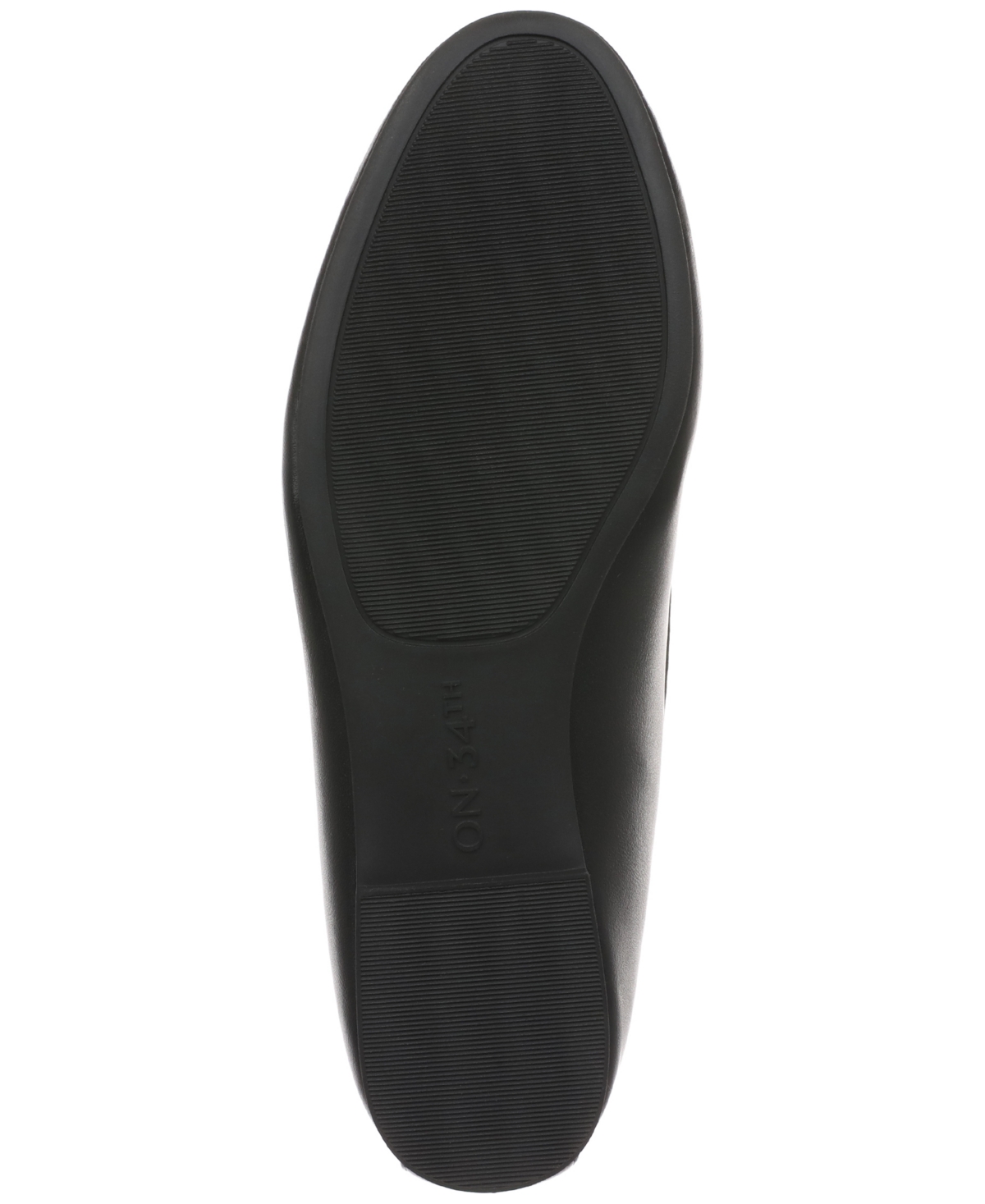 On 34th Naomiep Womens Faux Leather Slip On Ballet Flats In Black Smooth
