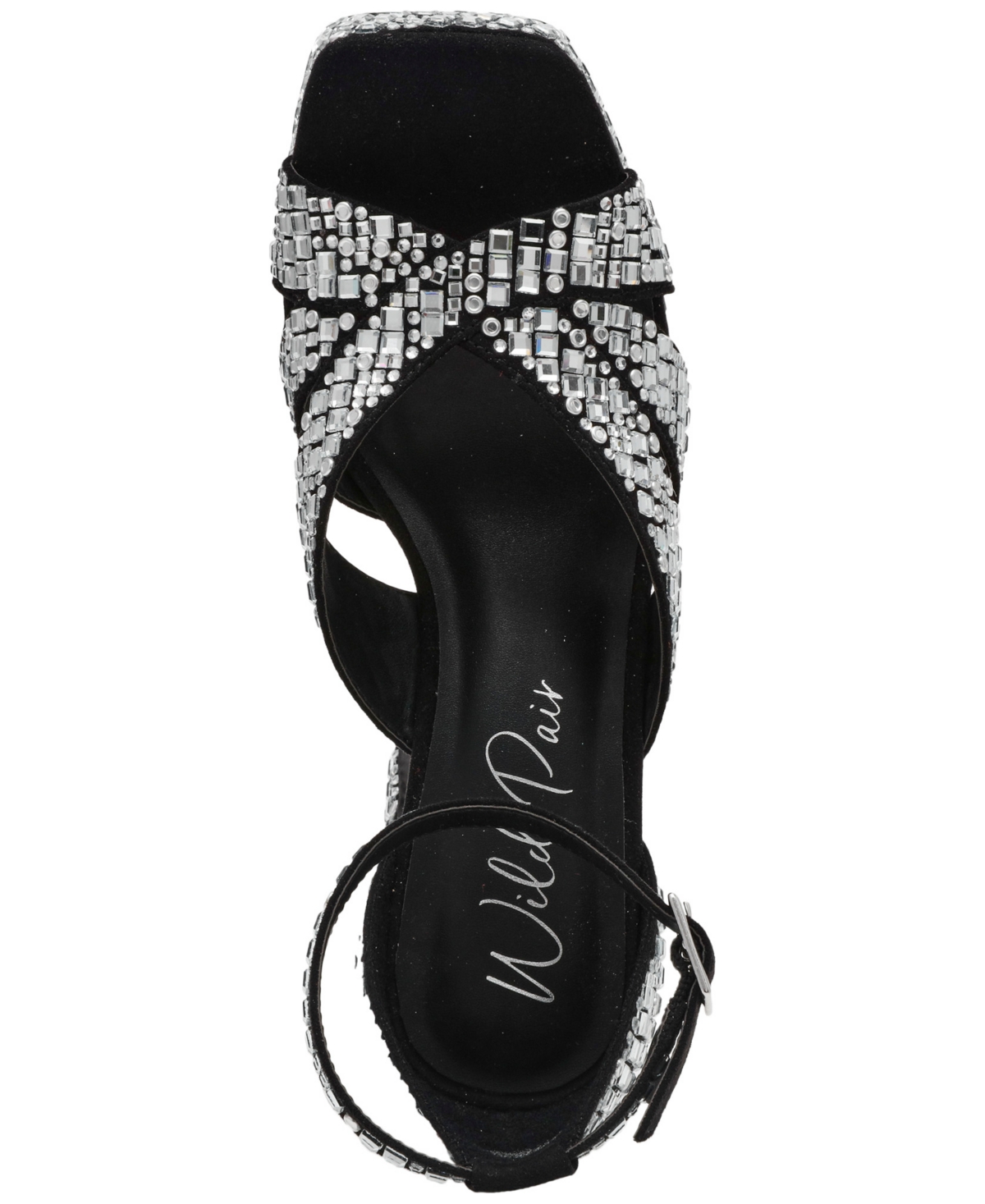 Wild Pair Lydiaa Embellished Platform Dress Sandals, Exclusively At Macy's In Black Bling