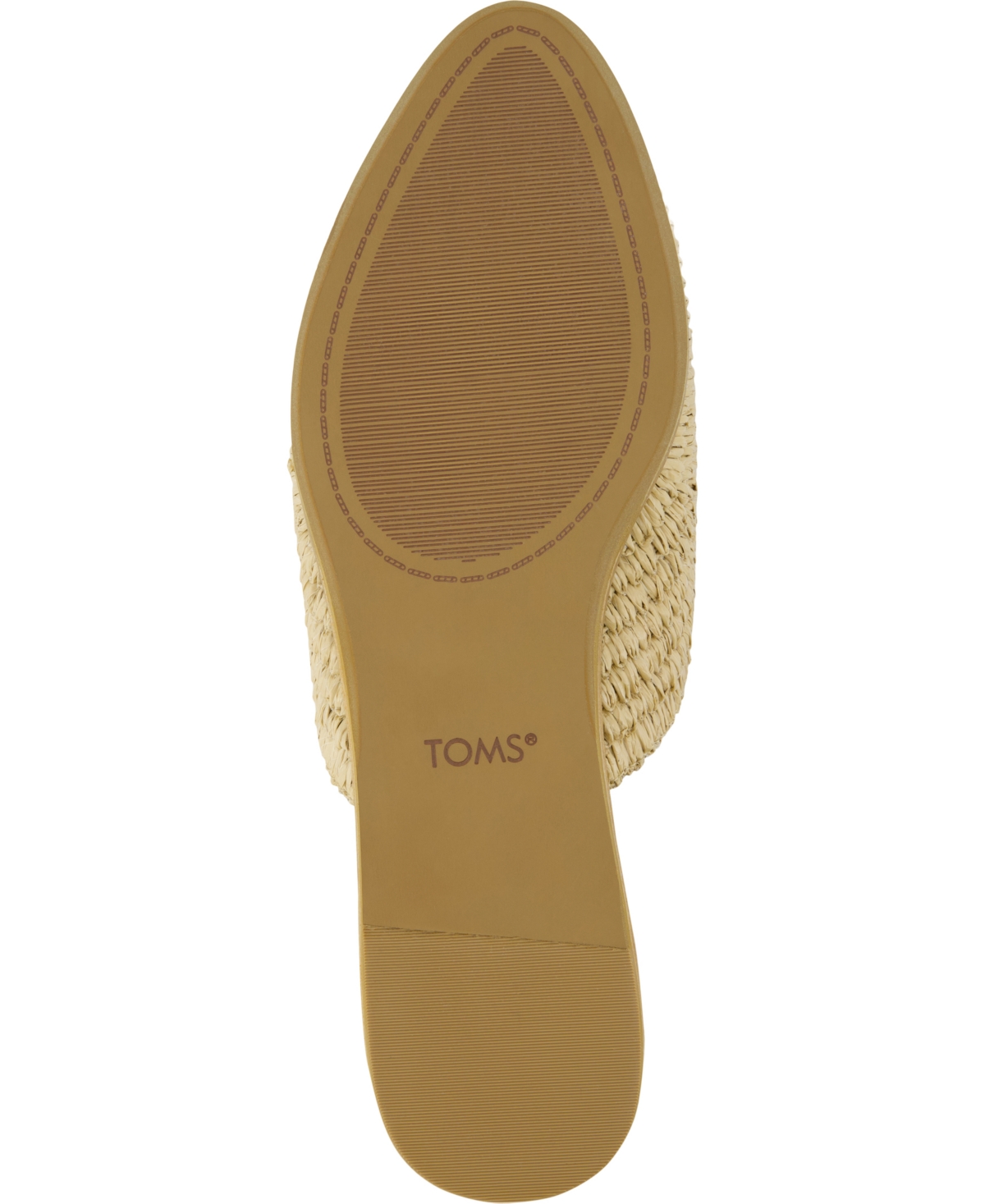 Toms Jade Mule In Almond Engineered Raffia