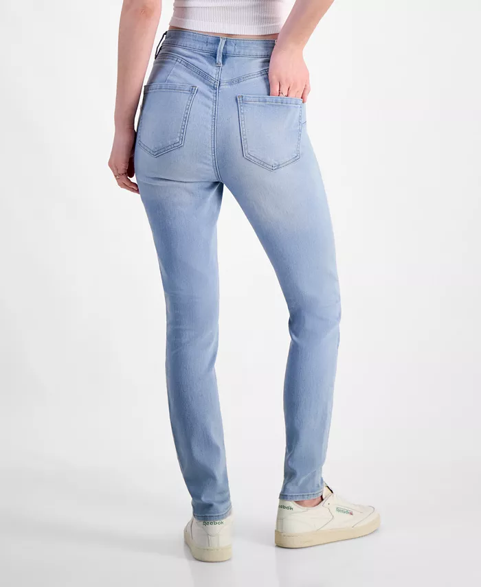 Juniors' 5-Button High Waisted Curvy Skinny Jeans - thumbnail 8