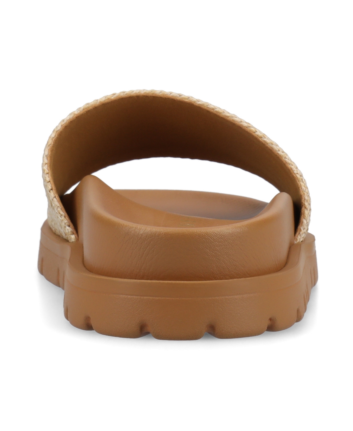 Shop Journee Collection Women's Starr Slide Footbed Flat Sandals In Natural
