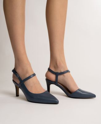 Journee Womens Scipio Medium and Wide Width Crossover Ankle Strap Pointed Toe Pumps